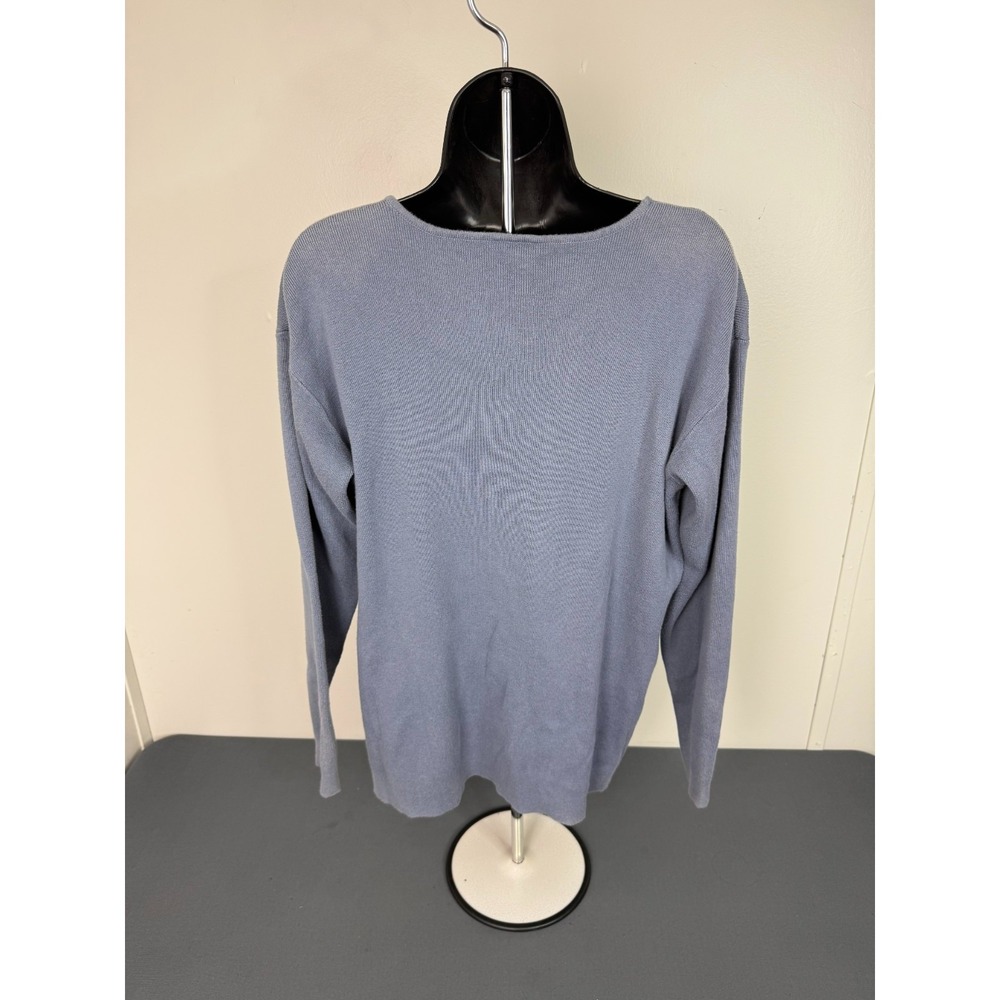 J. Jill Women's V- Neck Classic Knit Pullover Sweater Gray Size Large FLAW - Picture 6 of 6